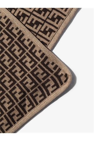 brown cotton blanket FENDI KIDS | BUJ166A3TEF0LMJ